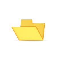 3d vector empty file folder computer symbol