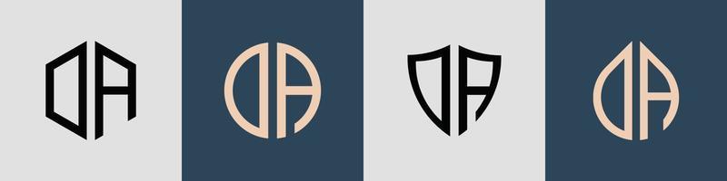 Paquete de diseños de logotipos de letras iniciales simples y creativas. vector