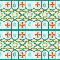 Geometric ethnic pattern seamless design for wallpaper, background, fabric, curtain, carpet, clothing, and wrapping. vector