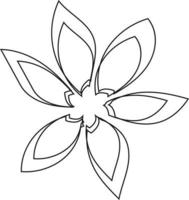 Contour flowers for decoration. vector