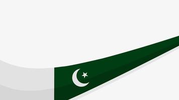 fondo blanco en blanco con la bandera de pakistán para la plantilla de diseño del día importante de pakistán vector