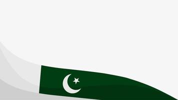 fondo blanco en blanco con la bandera de pakistán para la plantilla de diseño del día importante de pakistán vector
