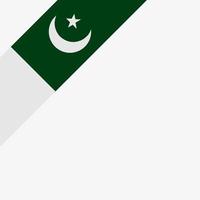 fondo blanco en blanco con la bandera de pakistán para la plantilla de diseño del día importante de pakistán vector