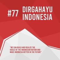 plantilla de póster rojo y blanco para el día de la independencia de indonesia el 17 de agosto vector