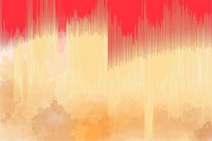 Watercolor music background, with geometric stripes, in red and beige colors, color lines, art, background for a banner vector