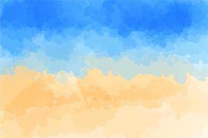 Watercolor background, blue and beige colors, strokes and splashes of paint, colorful vector illustration