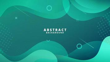 Abstract Green Fluid Wave Background vector