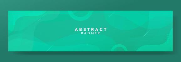 Abstract Green Fluid Wave Banner Template vector