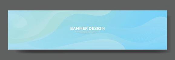 Abstract Blue Fluid Wave Banner Template vector