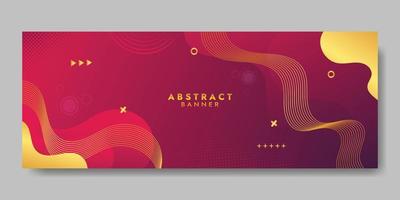 Abstract Red Fluid Wave Background vector