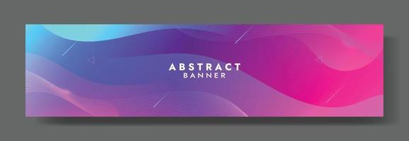 Abstract Colorful Fluid Wave Banner Template vector