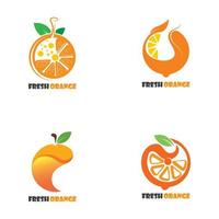 diseño de ilustración de icono de plantilla creativa de logotipo fresco naranja vector