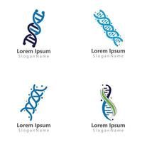 DNA Helix icon logo template human genetic vector Simple vector