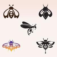 logotipo de abeja inspiración creativa simple para vector de plantilla de negocio