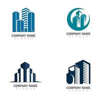 Real estate Building Creative construction logo design vector template
