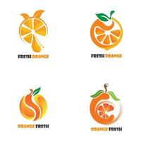 Orange Fresh logo creative template icon illustration design
