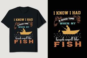 diseño de camiseta de pesca vector