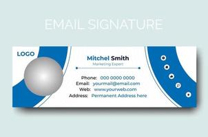 Professional Email Signature Template Design, Modern email signature template, vector