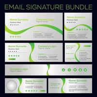 Email signature template, Email signature bundle, Different email signature template, Set of email signature template design, vector