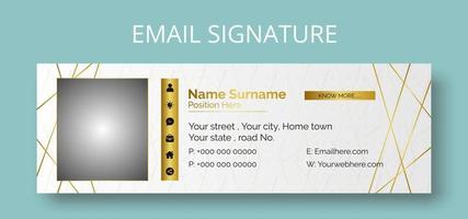 Professional Email Signature Template Design, Modern email signature template,Clean and modern email signature template, vector