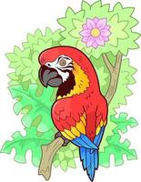 lindo pájaro de dibujos animados vector