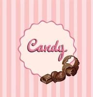 cute and sweet bakery and confectionery presentation background. vector