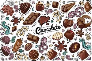 illustration chocolate circle design. High quality vector