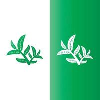 logotipos de la ecología de la hoja del árbol verde vector