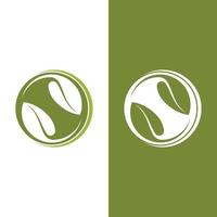 logotipos de la ecología de la hoja del árbol verde vector