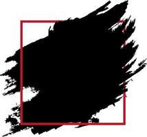 Abstract background. Ink brush strokes with rough edges. frame black brush vector