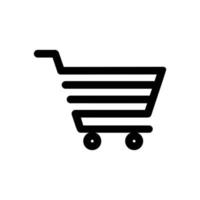 carrito de compras. icono del carrito de compras. diseño de vector de carrito de compras. signo de icono de carrito de compras. icono de carrito de compras aislado. símbolo del carrito de compras.