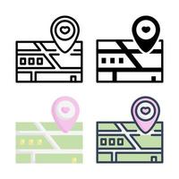 Wedding Location Icon Set Style Collection vector