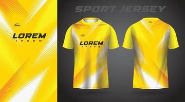 diseño de camiseta deportiva de camiseta amarilla vector