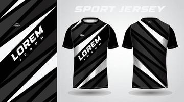 diseño de jersey deportivo de camiseta negra vector