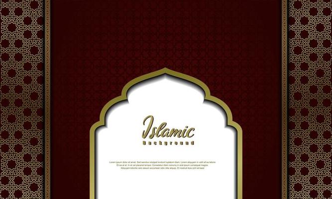 Arabic elegant luxury ornamental islamic background with islamic pattern decorative ornament