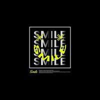Smile writing design, suitable for screen printing t-shirts, clothes, jackets and others vector
