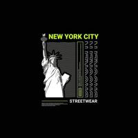 diseño de escritura de la ciudad de nueva york, adecuado para serigrafía de camisetas, ropa, chaquetas y otros vector