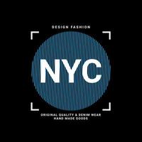 diseño de escritura de la ciudad de nueva york, adecuado para serigrafía de camisetas, ropa, chaquetas y otros vector