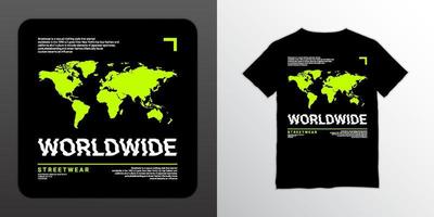 Worldwide writing design, suitable for screen printing t-shirts, clothes, jackets and others vector