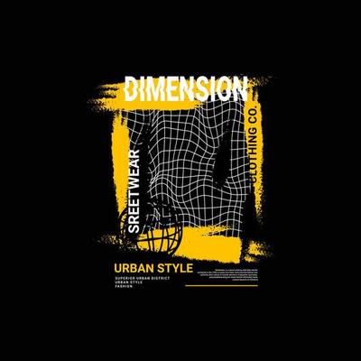Dimension writing design, suitable for screen printing t-shirts, clothes, jackets and others