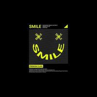 Smile writing design, suitable for screen printing t-shirts, clothes, jackets and others vector