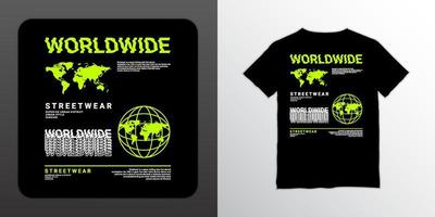 Worldwide writing design, suitable for screen printing t-shirts, clothes, jackets and others vector