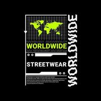 Worldwide writing design, suitable for screen printing t-shirts, clothes, jackets and others vector