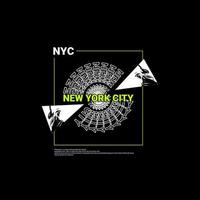 diseño de escritura de la ciudad de nueva york, adecuado para serigrafía de camisetas, ropa, chaquetas y otros vector