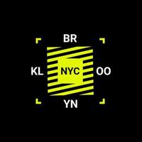 diseño de escritura de brooklyn, adecuado para serigrafía de camisetas, ropa, chaquetas y otros vector