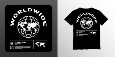 Worldwide writing design, suitable for screen printing t-shirts, clothes, jackets and others vector