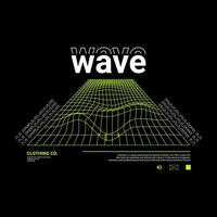 Wave writing design, suitable for screen printing t-shirts, clothes, jackets and others vector