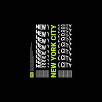 diseño de escritura de la ciudad de nueva york, adecuado para serigrafía de camisetas, ropa, chaquetas y otros vector