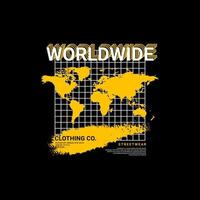 Worldwide writing design, suitable for screen printing t-shirts, clothes, jackets and others vector