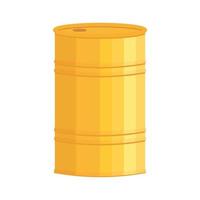 Barrel with fuels. Orange barrel with oil. Oil stocks. Gallon fuel. Gas station vector